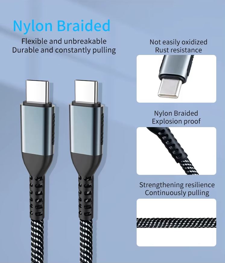 Enigma-Tek 100W USB-C to USB-C Fast Charging Cable – 1m & 2m