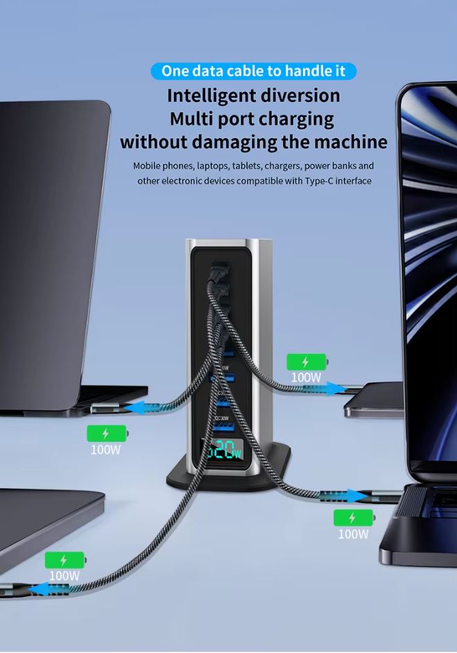 Enigma-Tek 100W USB-C to USB-C Fast Charging Cable – 1m & 2m