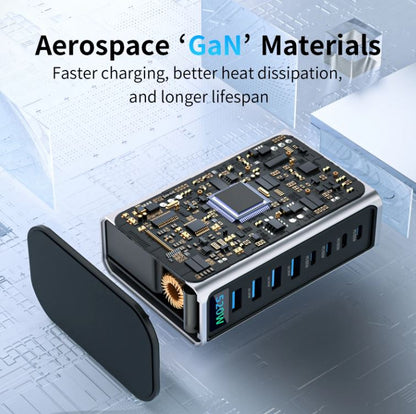 Enigma-Tek 520W GaN Super Fast Charging Hub 8-Port USB-C & USB-A  100W PD For iPhone, iPad, Laptop, Samsung & More